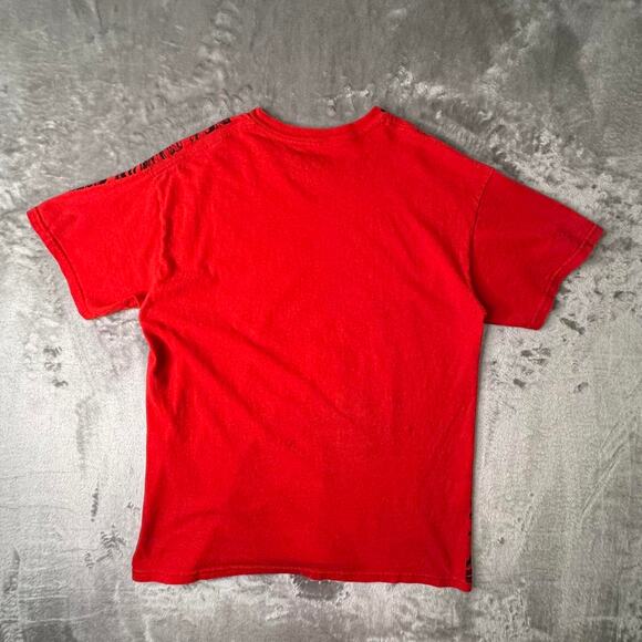 Y2K MMA Elite Salvation Red and Black AOP Affliction Style Graphic TShirt Size M - Picture 3 of 7